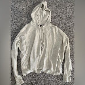 American Eagle Hooded Sweater Cream color